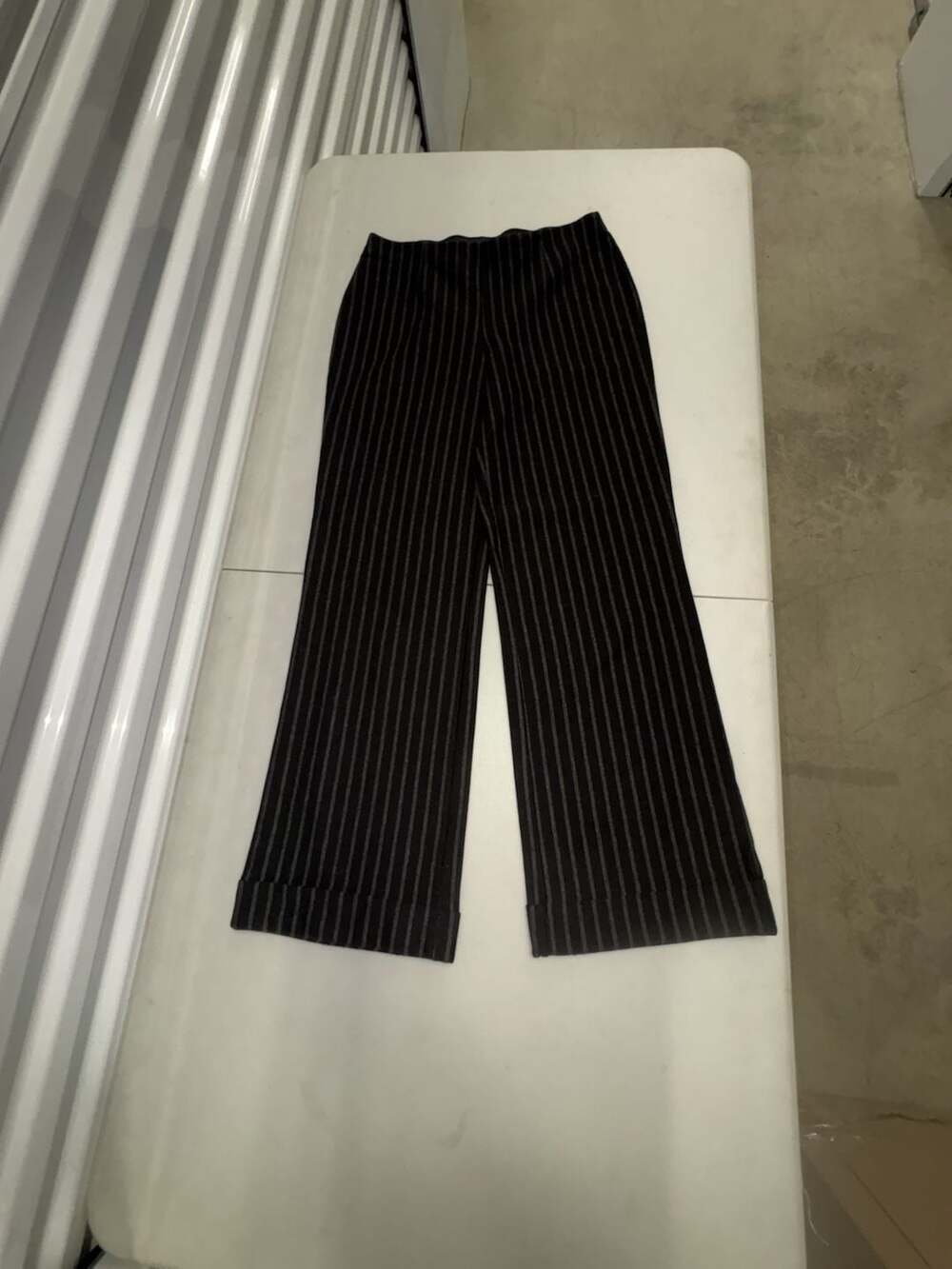 New York & Company Black and Grey Pinstripe Stretch Trousers